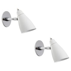 1960s Giuseppe Ostuni Model #101 White Articulating Sconce for O-Luce