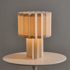 'Plissé White Edition' Pleated Textile Table Lamp by Folkform for Örsjö