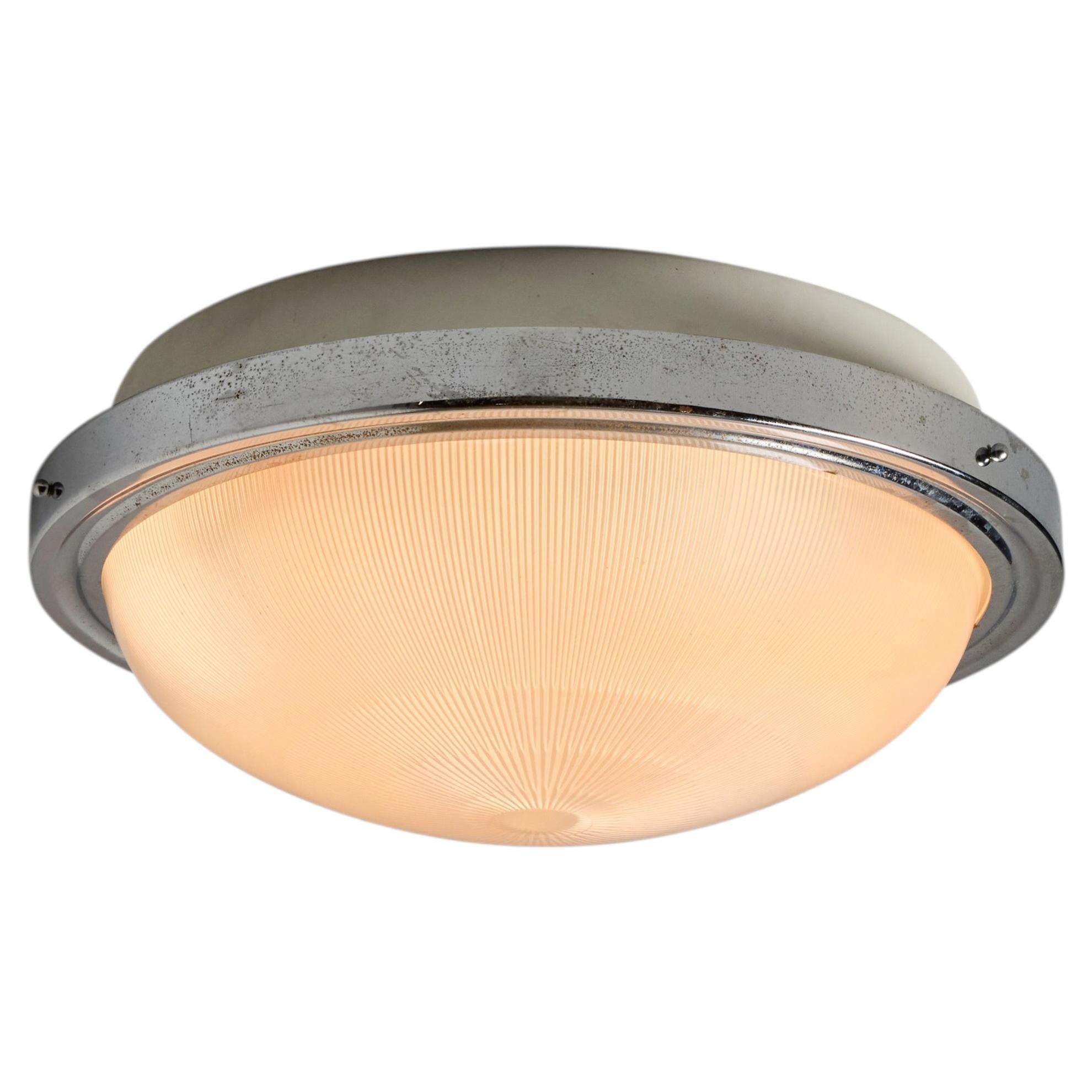 Sergio Mazza Decken- oder Wandleuchte für Artemide, Chrom und Glas, 1960er Jahre