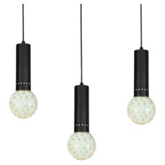 Pendentifs en métal et verre Seguso de Gino Sarfatti pour Arteluce, années 1960
