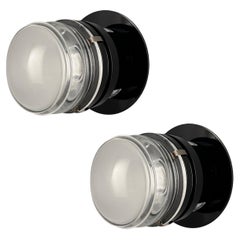 Paire d
appliques d
extérieur 
Fresnel
 en noir pour Oluce