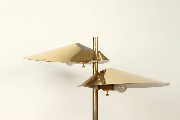 1970s Curtis Jere 'Lily Pad' Floor Lamp In Good Condition In Glendale, CA
