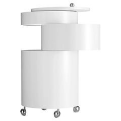Verner Panton 'Barboy' Side Table And Storage Cabinet in White For Verpan
