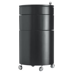 Verner Panton 'Barboy' Side Table and Storage Cabinet in Black for Verpan