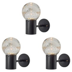 1960er Gino Sarfatti Metall und Seguso Glas Wandleuchter für Arteluce