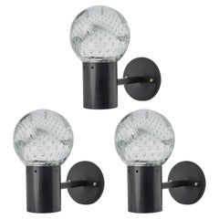 Sconce degli anni '60 di Gino Sarfatti in metallo e vetro di Seguso per Arteluce
