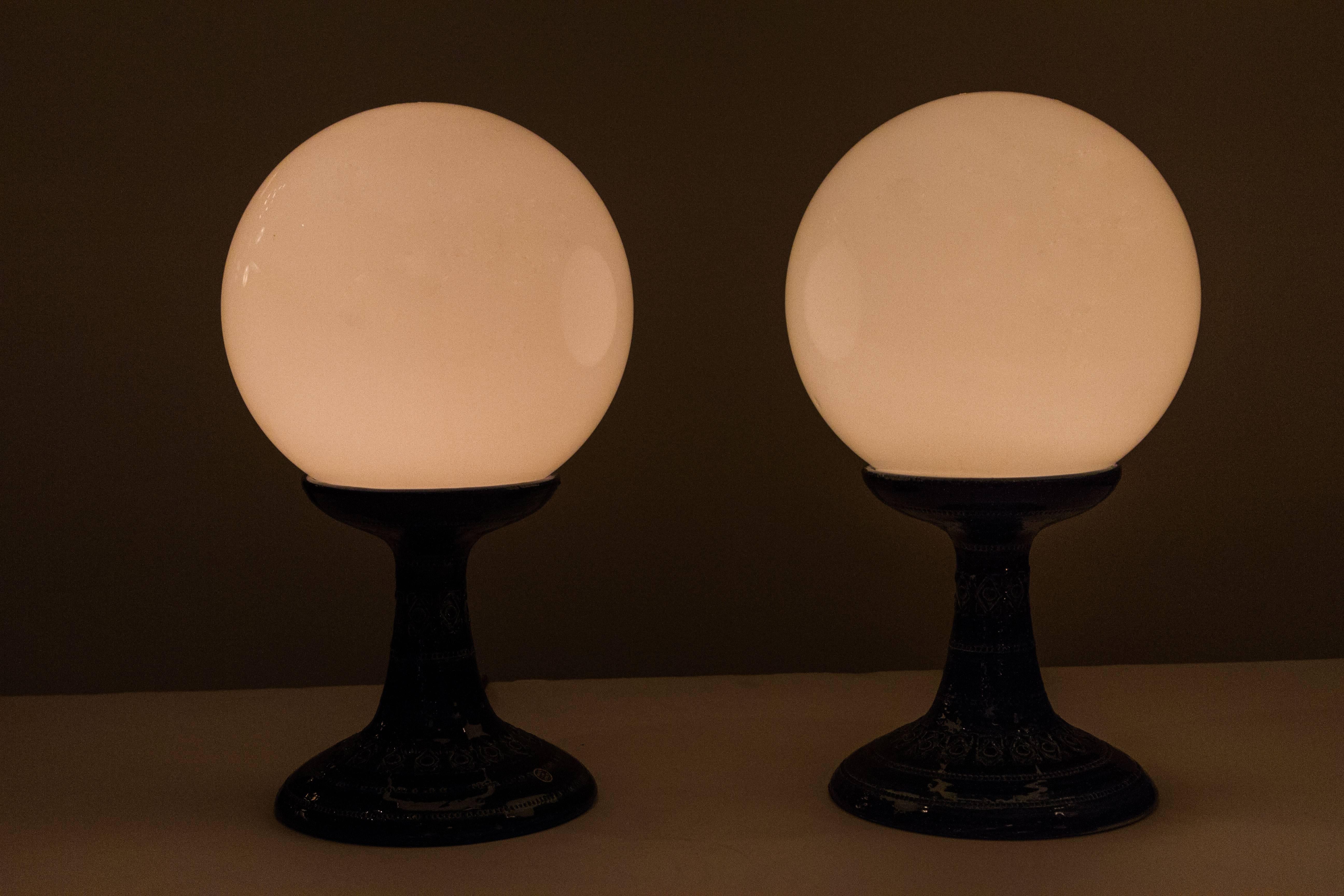 Mid-20th Century Rimini Table Lamps by Aldo Londi for Bitossi