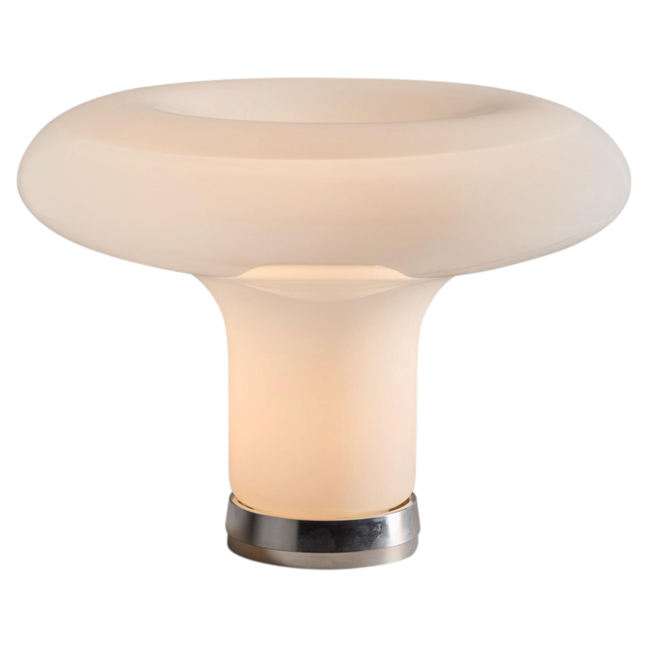 Angelo Mangiarotti für Artemide: Glas-Tischlampe „Lesbo“ aus Glas