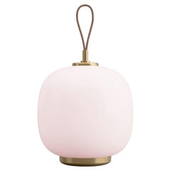 Vilhelm Lauritzen 'VL45' Radiohus Portable Table Lamp in Pale Rose Glass