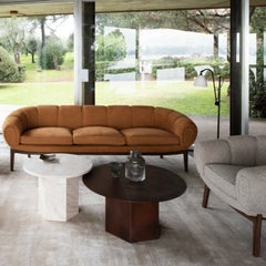 31.6 in. diameter 'Epic' Coffee Table in Earthy Red Steel by Gamfratesi for Gubi