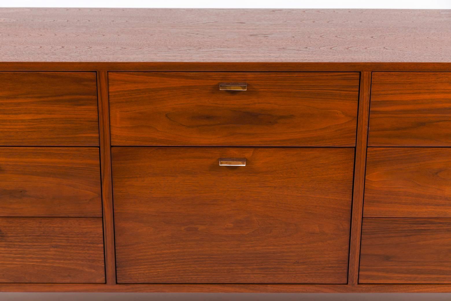 Mid-20th Century 1960s Harvey Probber Walnut Credenza