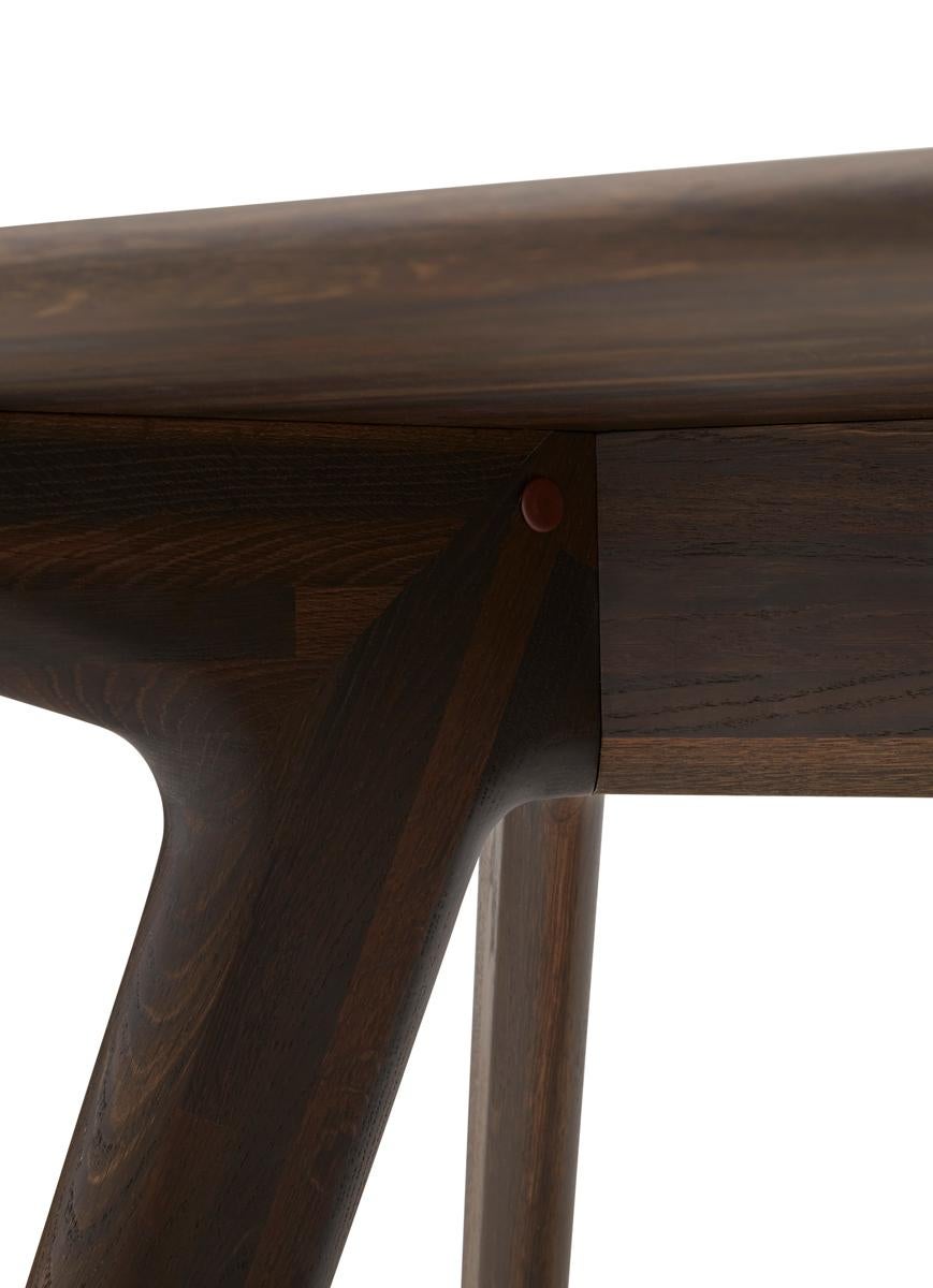 Contemporary Tom Dixon 'Slab' Solid Wood Desk in Fumed Oak For Sale