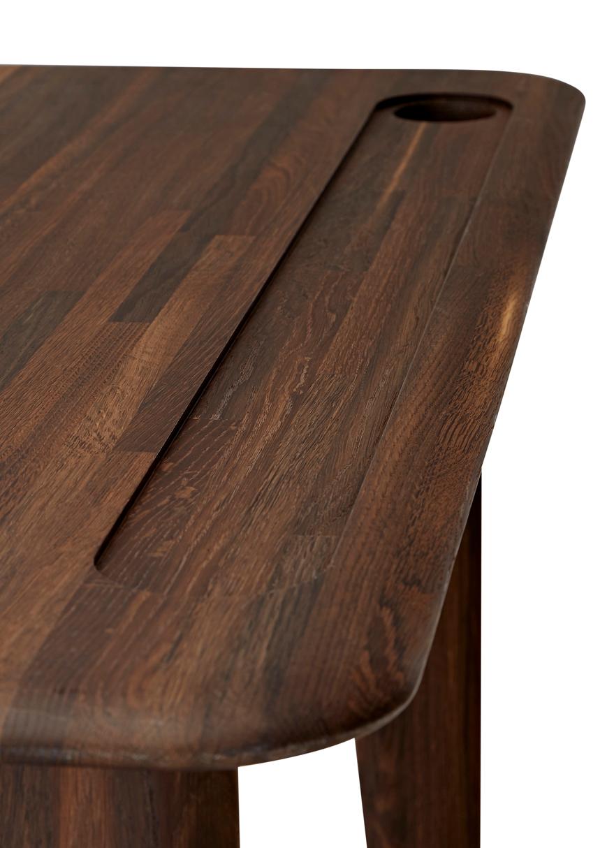 Tom Dixon 'Slab' Solid Wood Desk in Fumed Oak For Sale 2