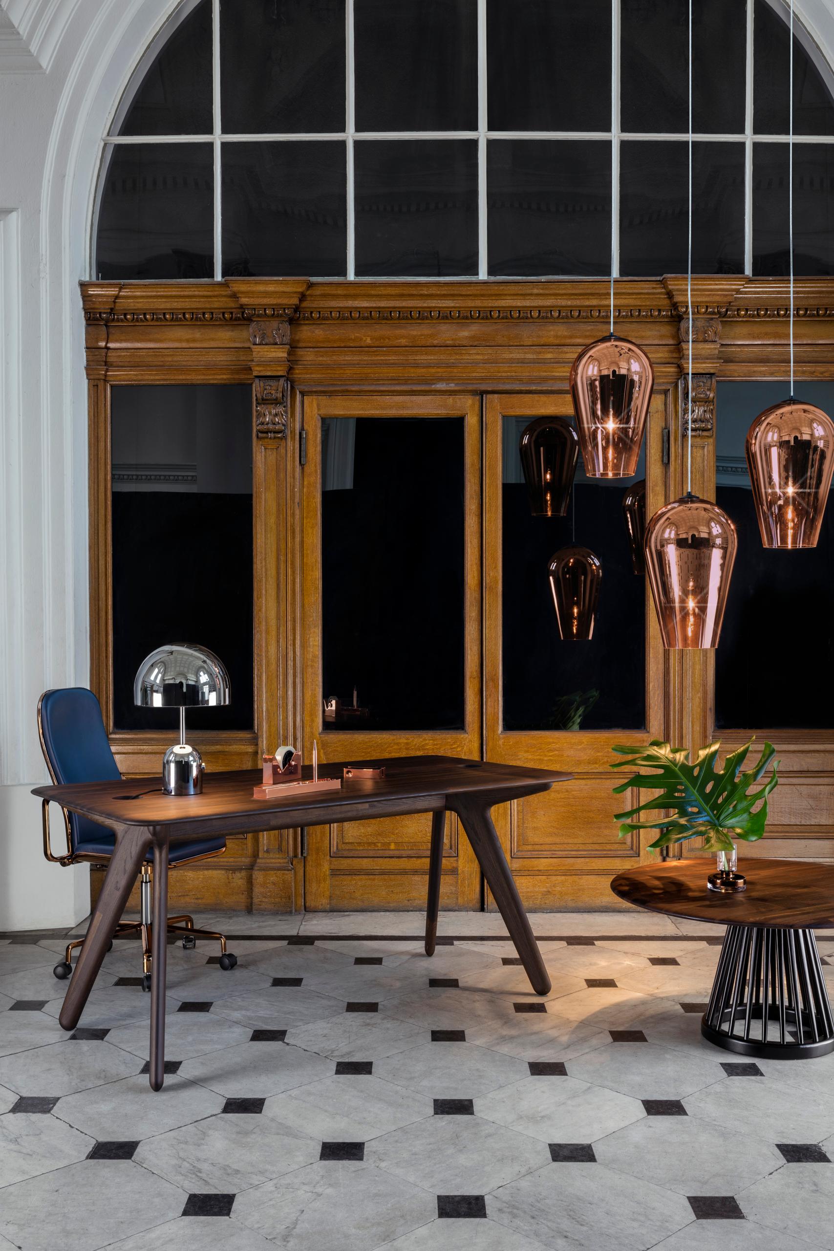 Tom Dixon 'Slab' Solid Wood Desk in Fumed Oak

Executed in solid FSC-certified oak, Tom Dixon's Slab desk is constructed in simple geometric shapes that celebrate the natural beauty of wood. Originally designed in 2016, each piece has generous