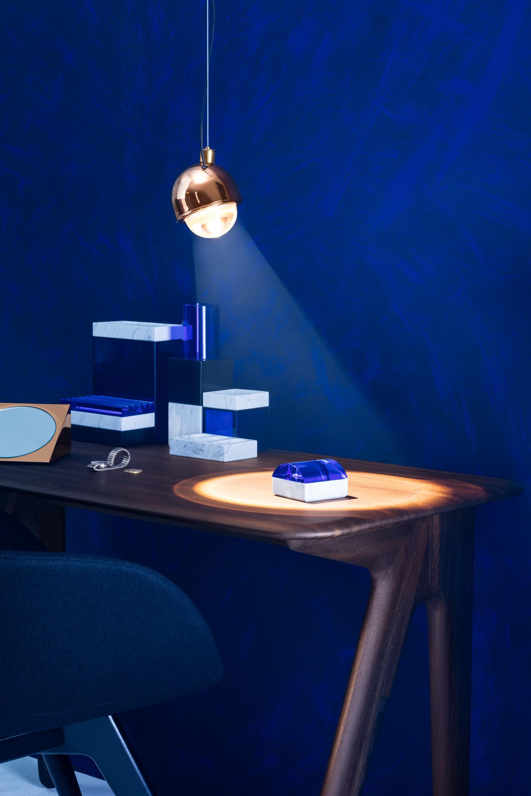 British Tom Dixon 'Slab' Solid Wood Desk in Fumed Oak For Sale