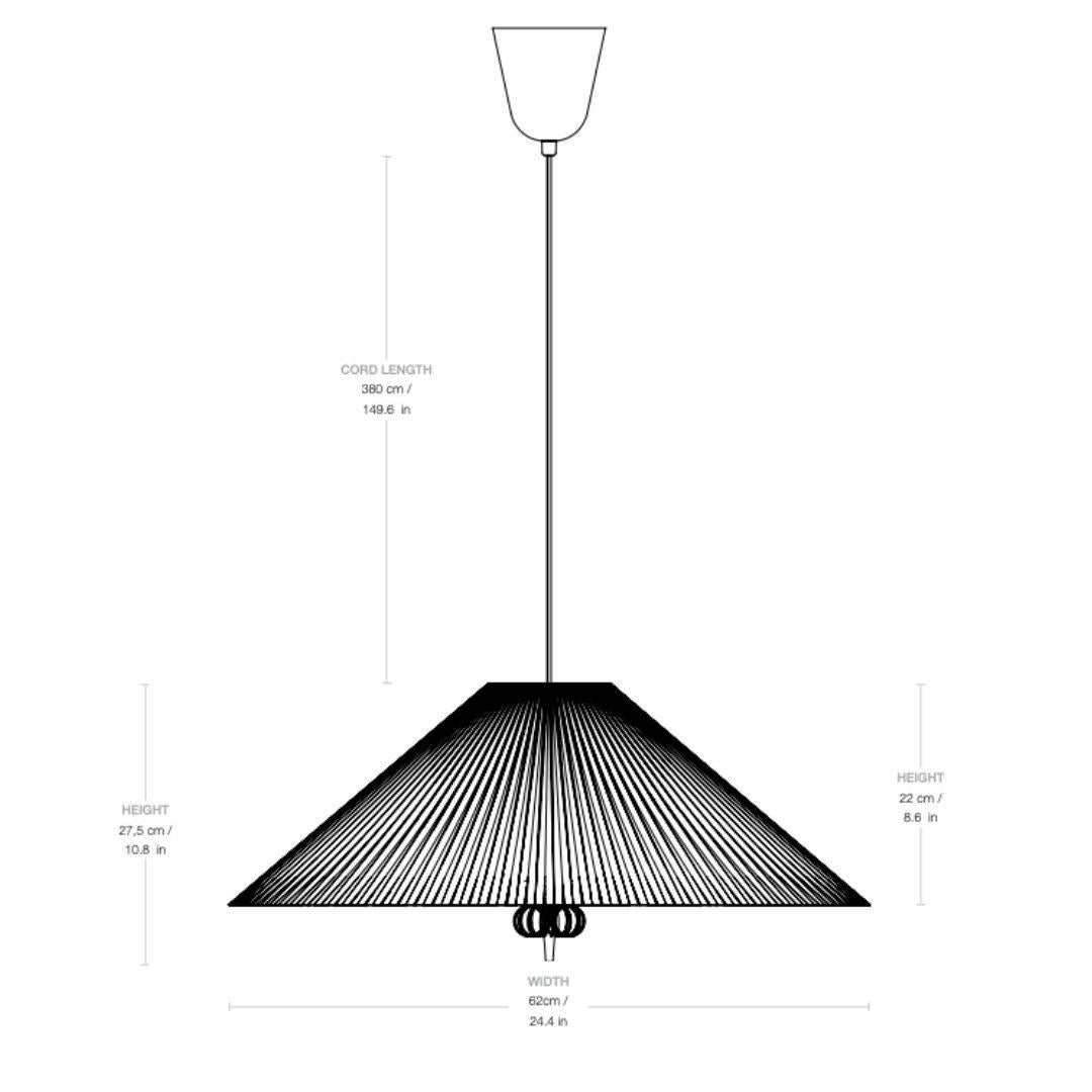 Contemporary Paavo Tynell '1972' Bamboo Pendant Lamp for GUBI For Sale