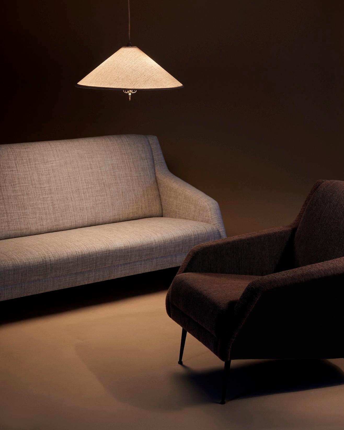 Paavo Tynell 'A1972' Bamboo Pendant Lamp with Counterweight for GUBI In New Condition For Sale In Glendale, CA
