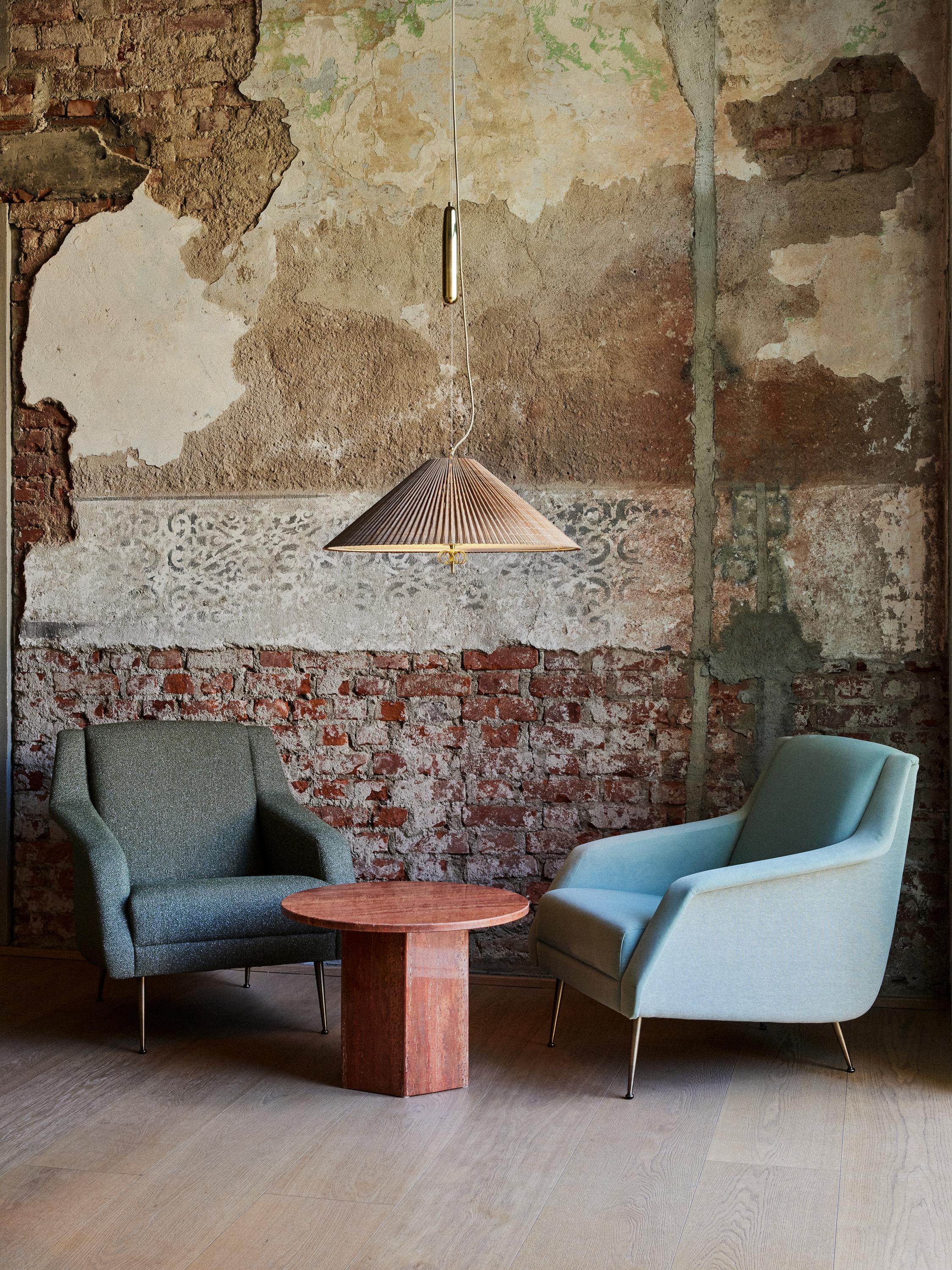 Paavo Tynell '1972' Bamboo Pendant Lamp with Counterweight for GUBI

Originally designed by Paavo Tynell, encompassing several variations of a classic 1950s Tynell design, this family of classic pendants expands on the design language he developed