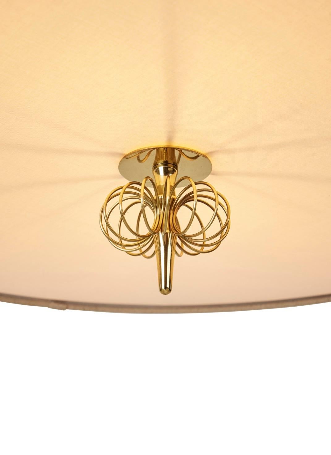 Contemporary Paavo Tynell 'A1972' Bamboo Pendant Lamp with Counterweight for GUBI For Sale