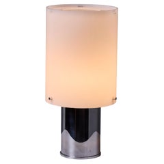 1960s Hans Agne Jakobsson Opaline Perspex and Chrome Table Lamp for Markaryd