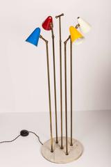 1950s Italian Four-Cone Floor Lamp in the Manner of Arteluce