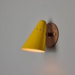 1960s Sculptural Yellow Wall Light Attributed to Jacques Biny