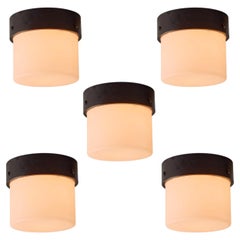 Lampes murales ou de plafond en verre opalin Gino Sarfatti, modèle n° 3030, des années 1950, pour Arteluce