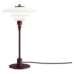 Poul Henningsen 'PH 2/1' Glass Table Lamp in Glossy Burgundy for Louis Poulsen