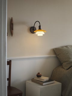 'PH 2/2 Centenary Edition' Amber Glass and Brass Wall Lamp for Louis Poulsen