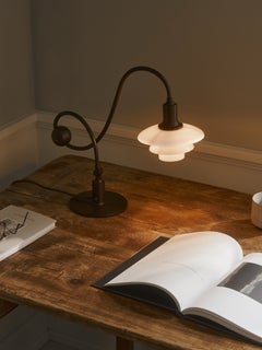 Limited Edition 'PH 1/1' Glass and Aged Brass Piano Table Lamp for Louis Poulsen