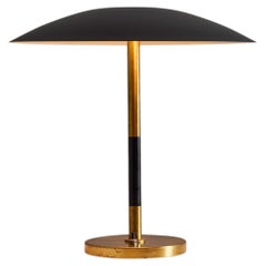 Lampe de table moderne scandinave des années 1950, en laiton et métal