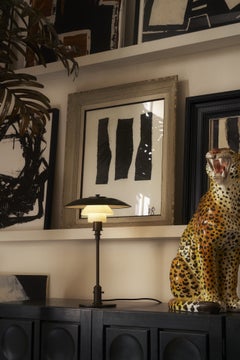 Poul Henningsen 'PH 3/2' Aged Brass and Glass Table Lamp for Louis Poulsen