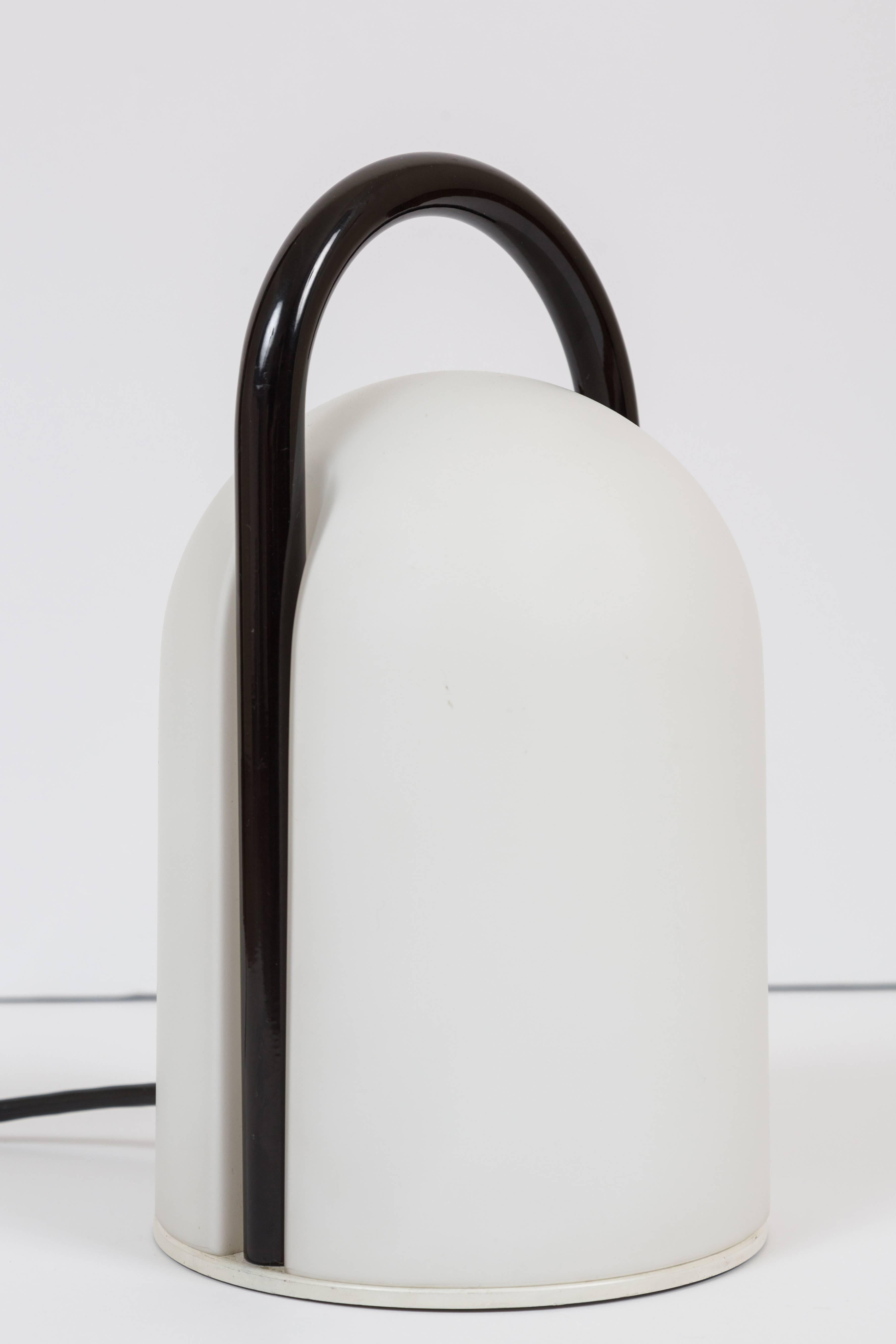 Late 20th Century 1980s Romolo Lanciani Black 'Tender' Table Lamp for Tronconi For Sale