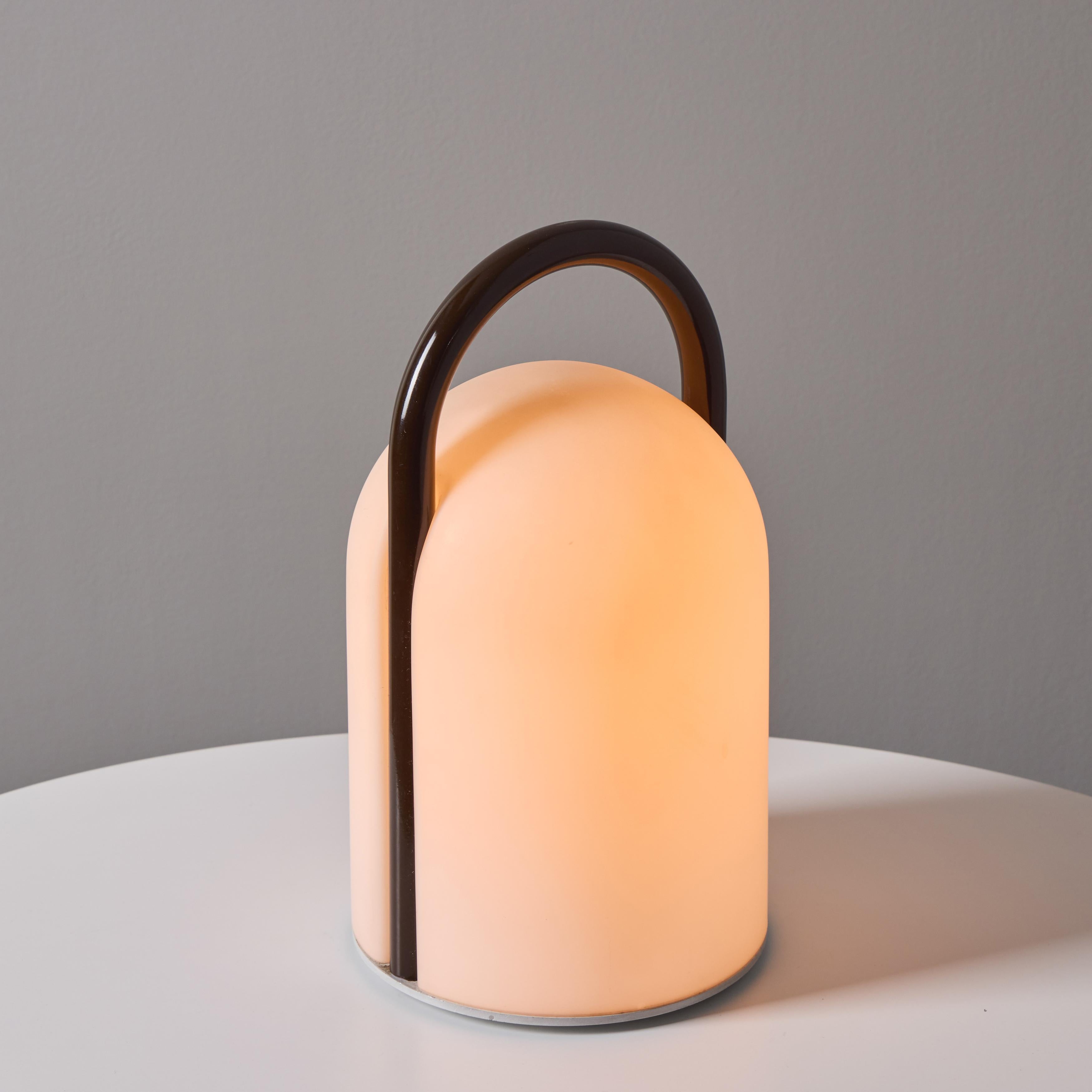 1980s Romolo Lanciani Brown Metal and Glass 'Tender' Table Lamp for Tronconi 6