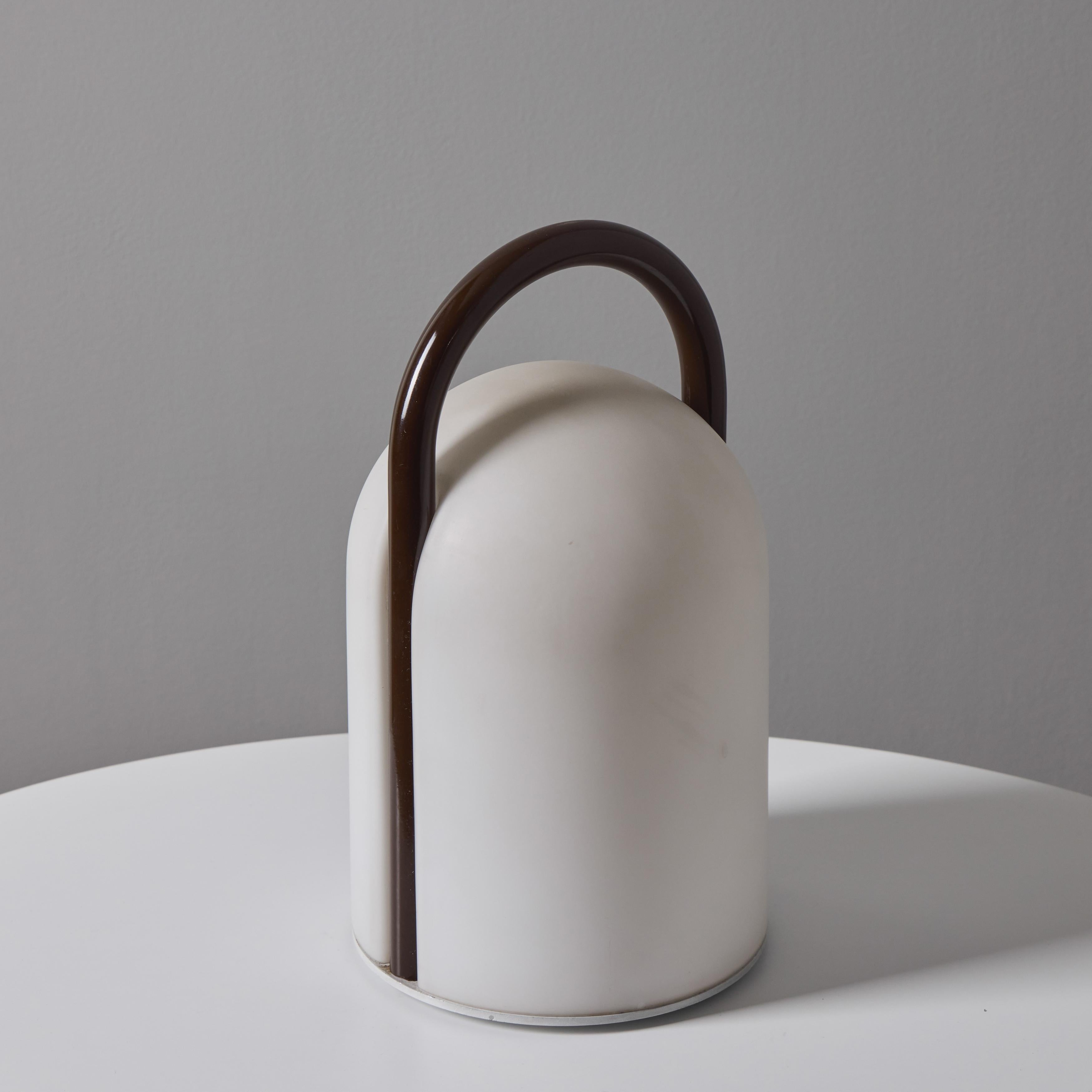 1980s Romolo Lanciani Brown Metal and Glass 'Tender' Table Lamp for Tronconi 5