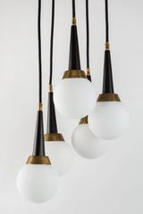 1960s Stilnovo Five-Globe Cascading Chandelier