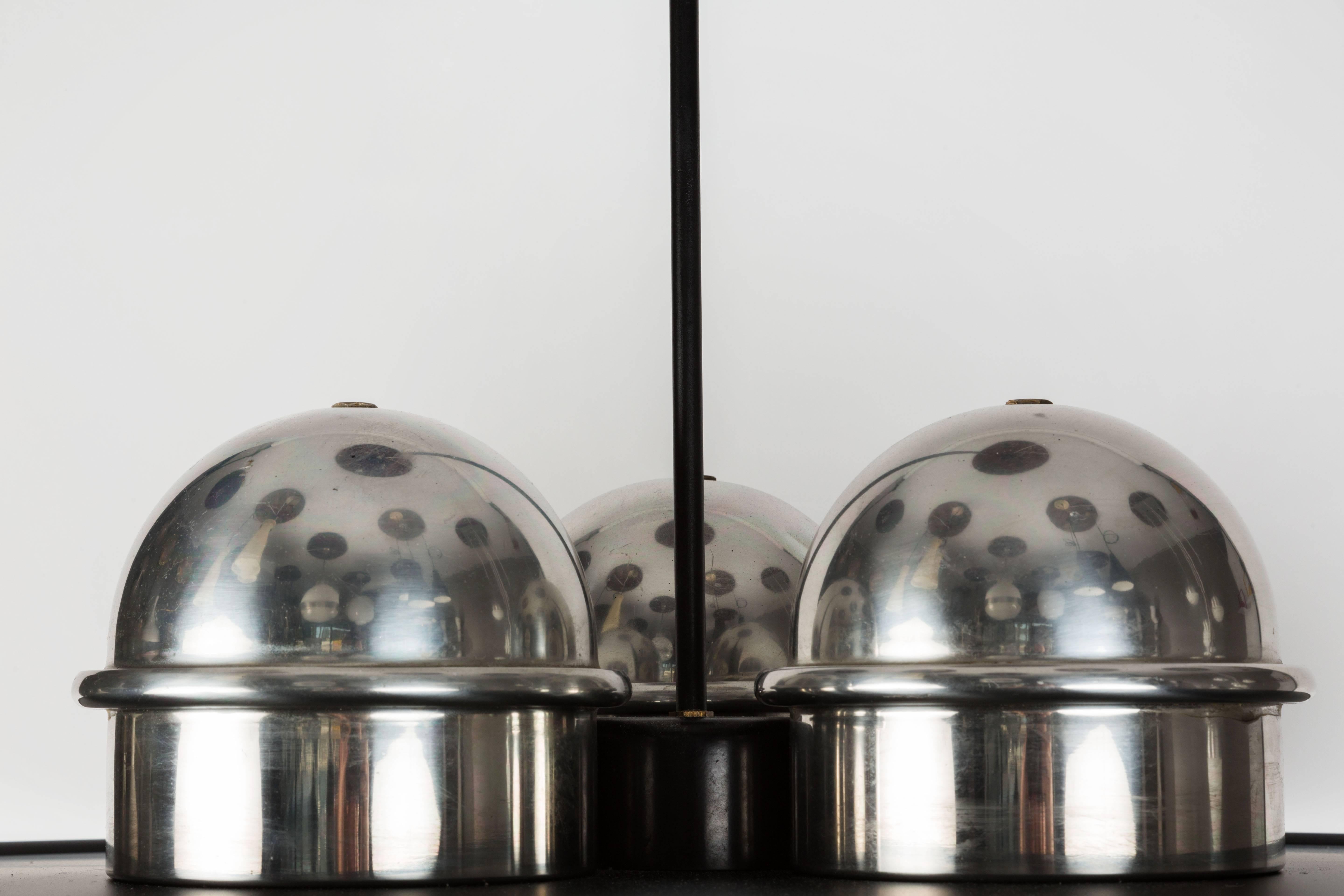 Large Ettore Sottsass 'Lampros 3' Chandelier for Stilnovo, circa 1970 In Good Condition In Glendale, CA