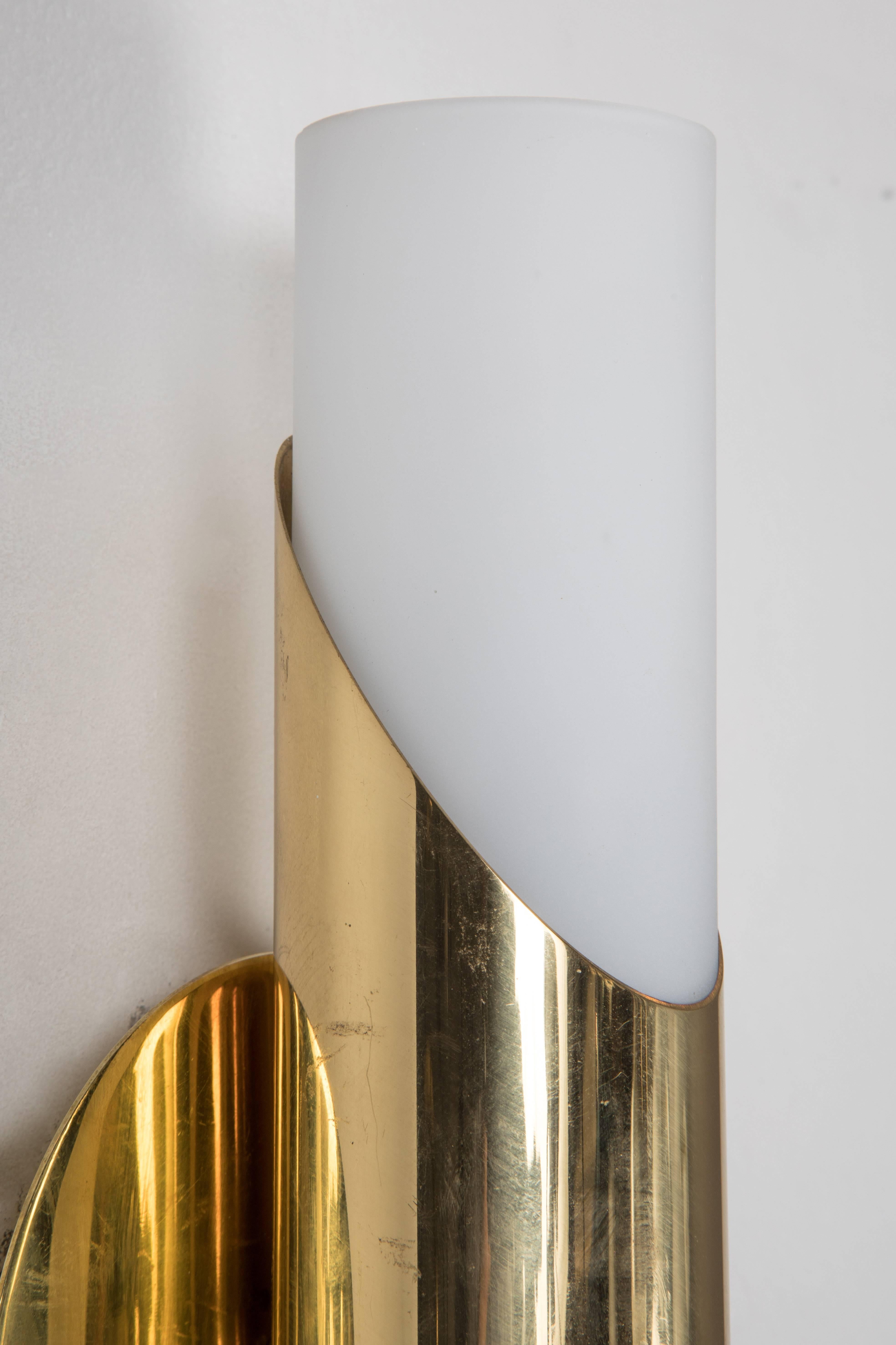 1960s Neuhaus Leuchten glass and brass sconces. A clean and elegant Minimalist design influenced in equal parts by Scandinavian Modernism and the more refined work of Maija Liisa Komulainen.

Available for viewing or purchase at Two Enlighten Los