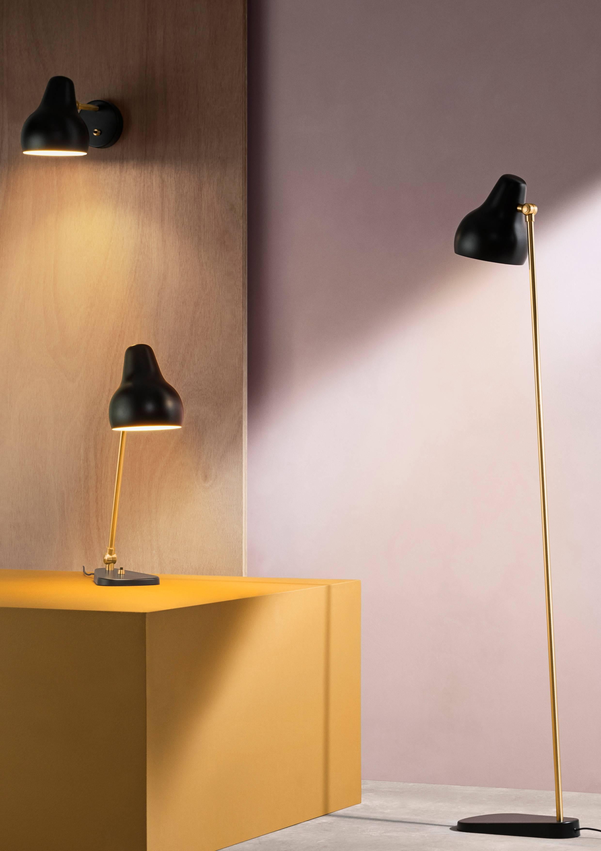Danish Vilhelm Lauritzen Black 'Radiohus' Table Lamps for Louis Poulsen For Sale
