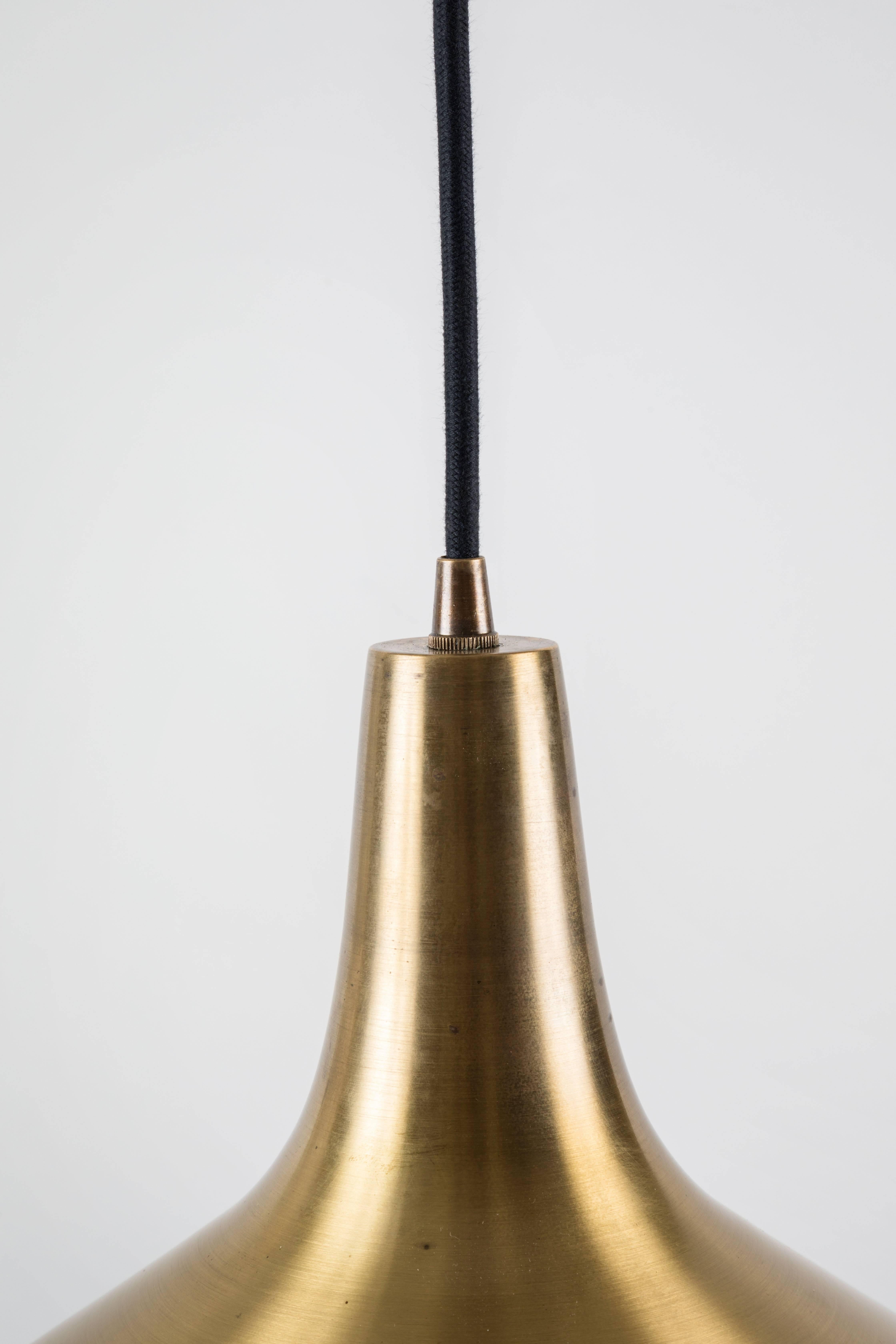 Mid-20th Century 1960s Brass Pendant for Lyfa, Denmark