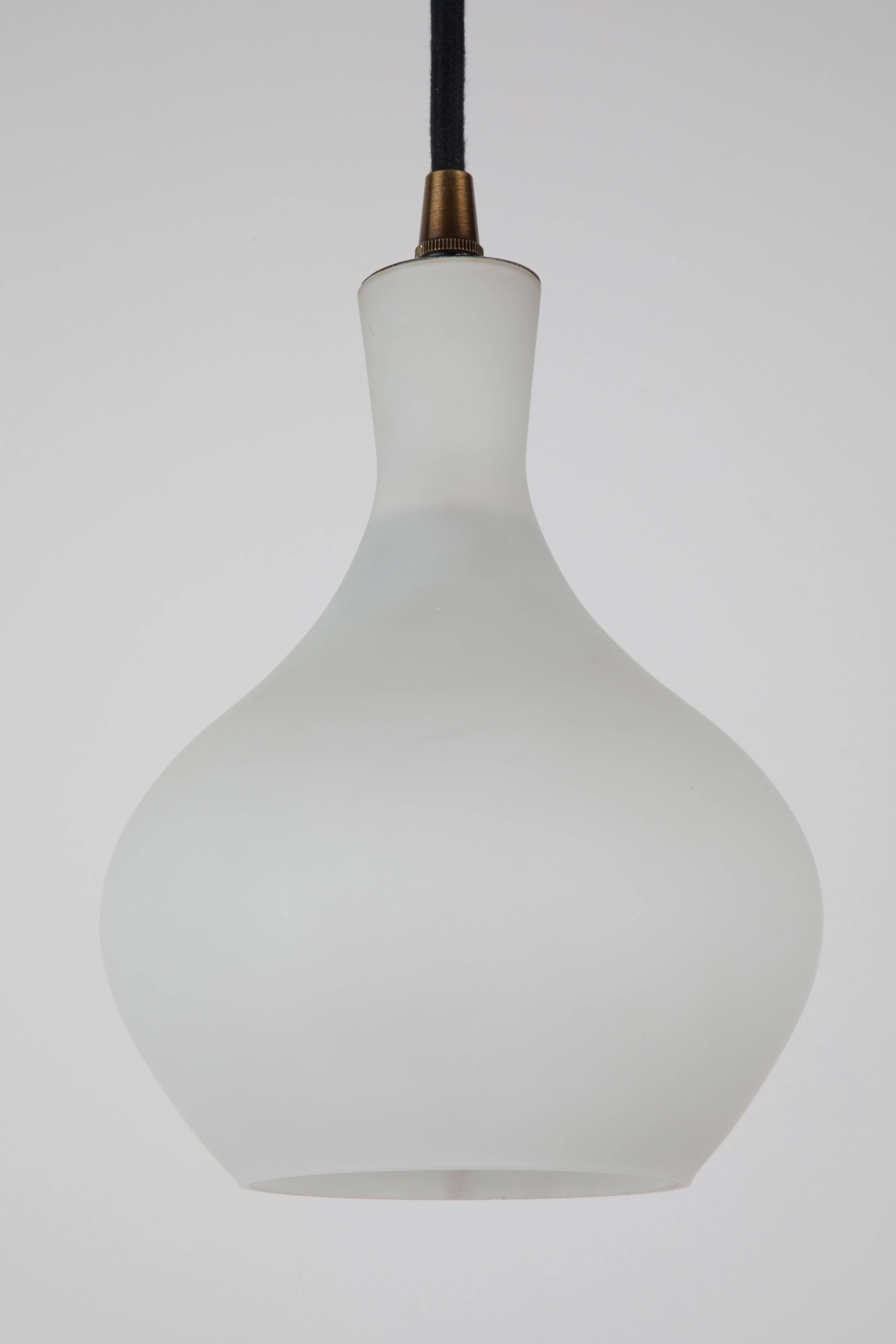 1950s, Italian Glass Pendants Attributed to Stilnovo 3