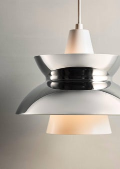 Jørn Utzon Polished Steel 'Doo-Wop' Pendants for Louis Poulsen