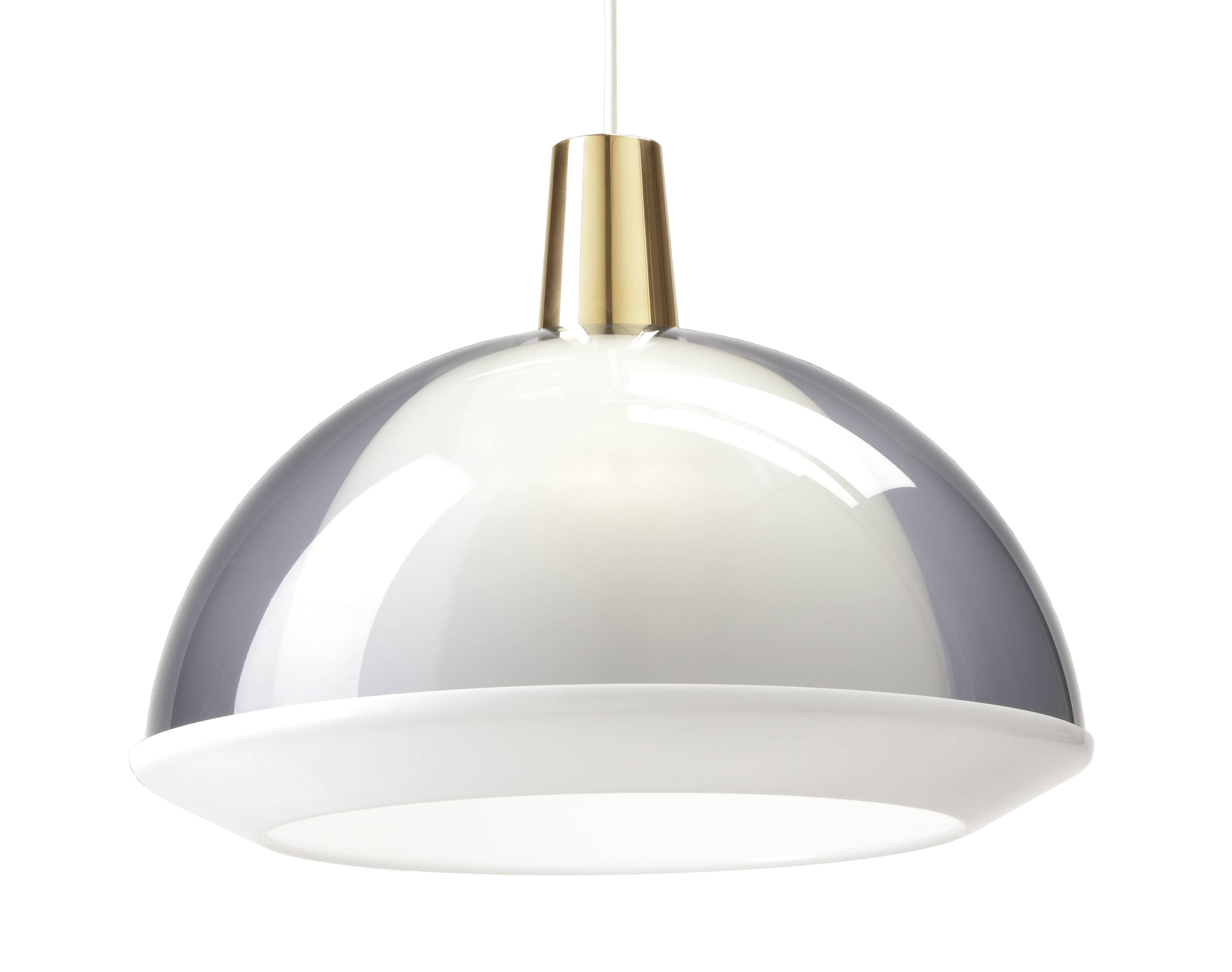 Yki Nummi 'Kuplat' Pendant for Innolux Oy, Finland. Designed in 1959, Nummi's iconic light consists of two acrylic shades of different colors, one nesting inside the other. The name Kuplat means bubbles in Finnish. As Nummi once astutely observed,