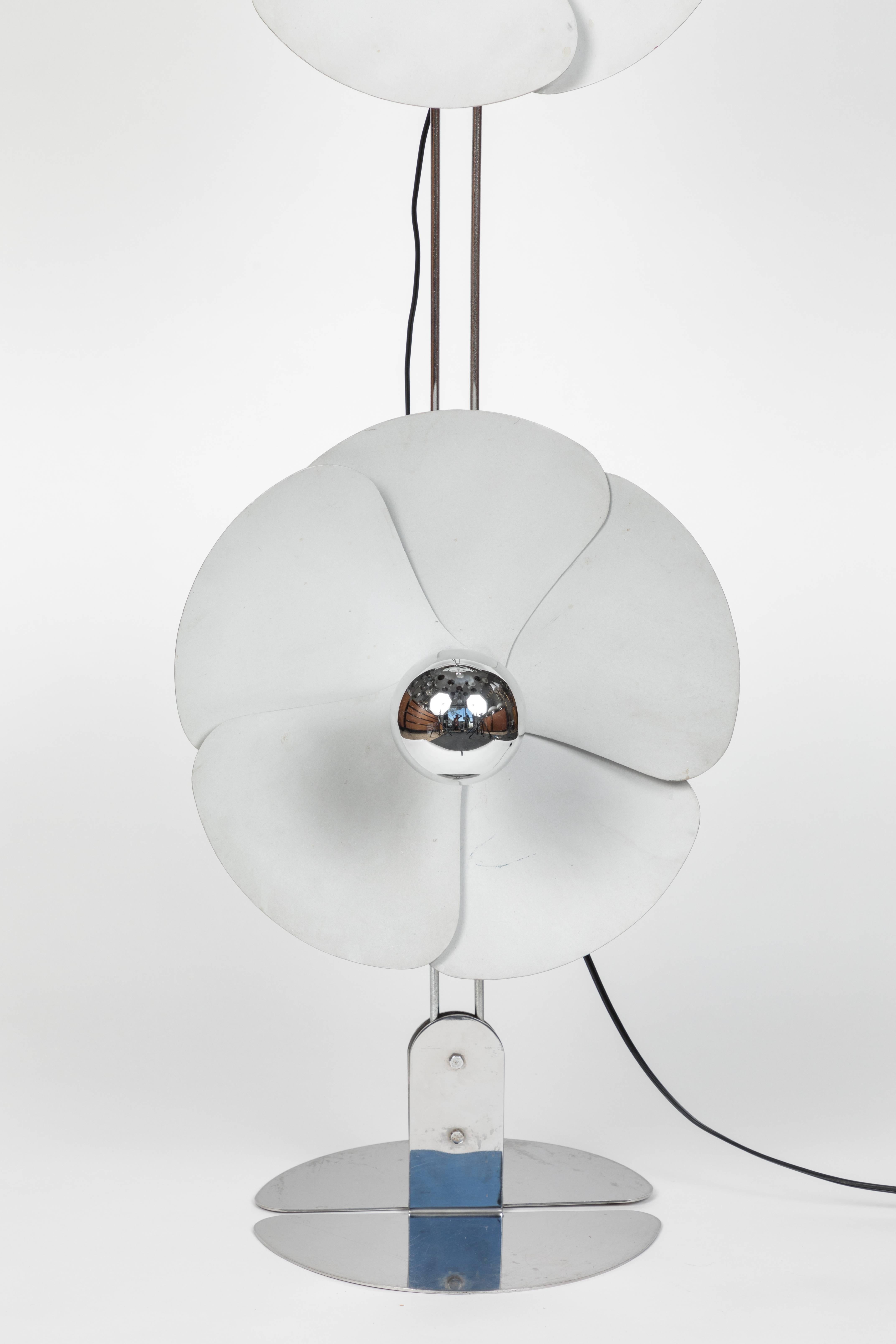 Late 20th Century Rare Olivier Mourgue Triple Flower Lamp for Disderot, circa 1970