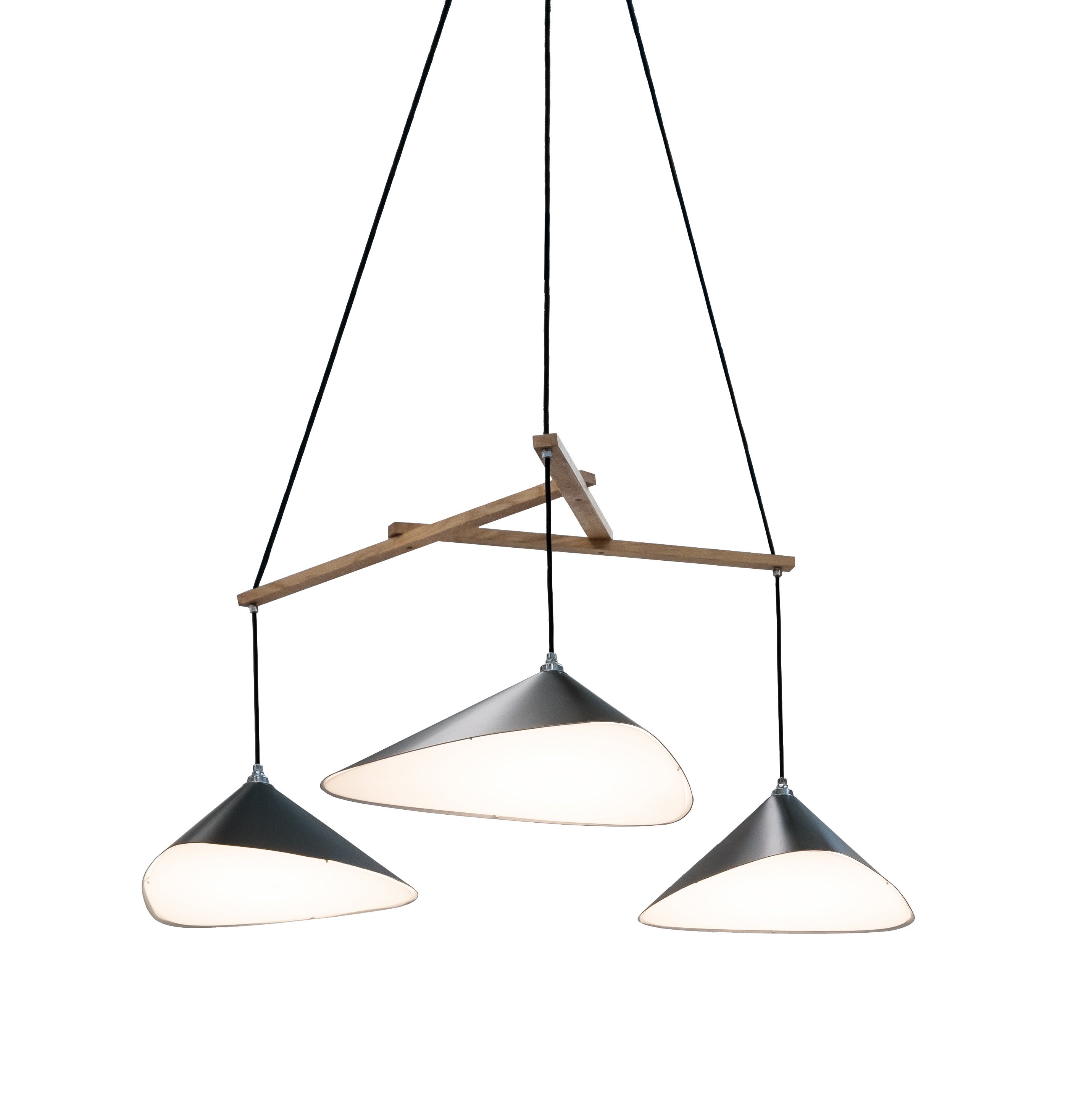 Daniel Becker 'Emily 3' Chandelier in Anthracite for Moss Objects For Sale
