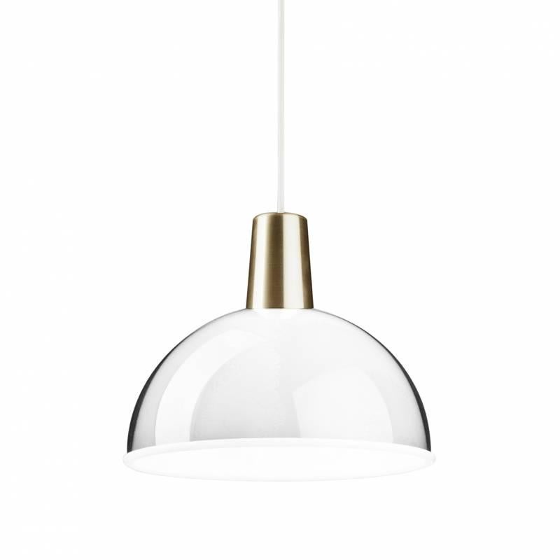Yki Nummi Small 'Kuplat' Pendant for Innolux Oy, Finland. Designed in 1959, Nummi's iconic light consists of two acrylic shades of different colors, one nesting inside the other. The name Kuplat means bubbles in Finnish. As Nummi once astutely