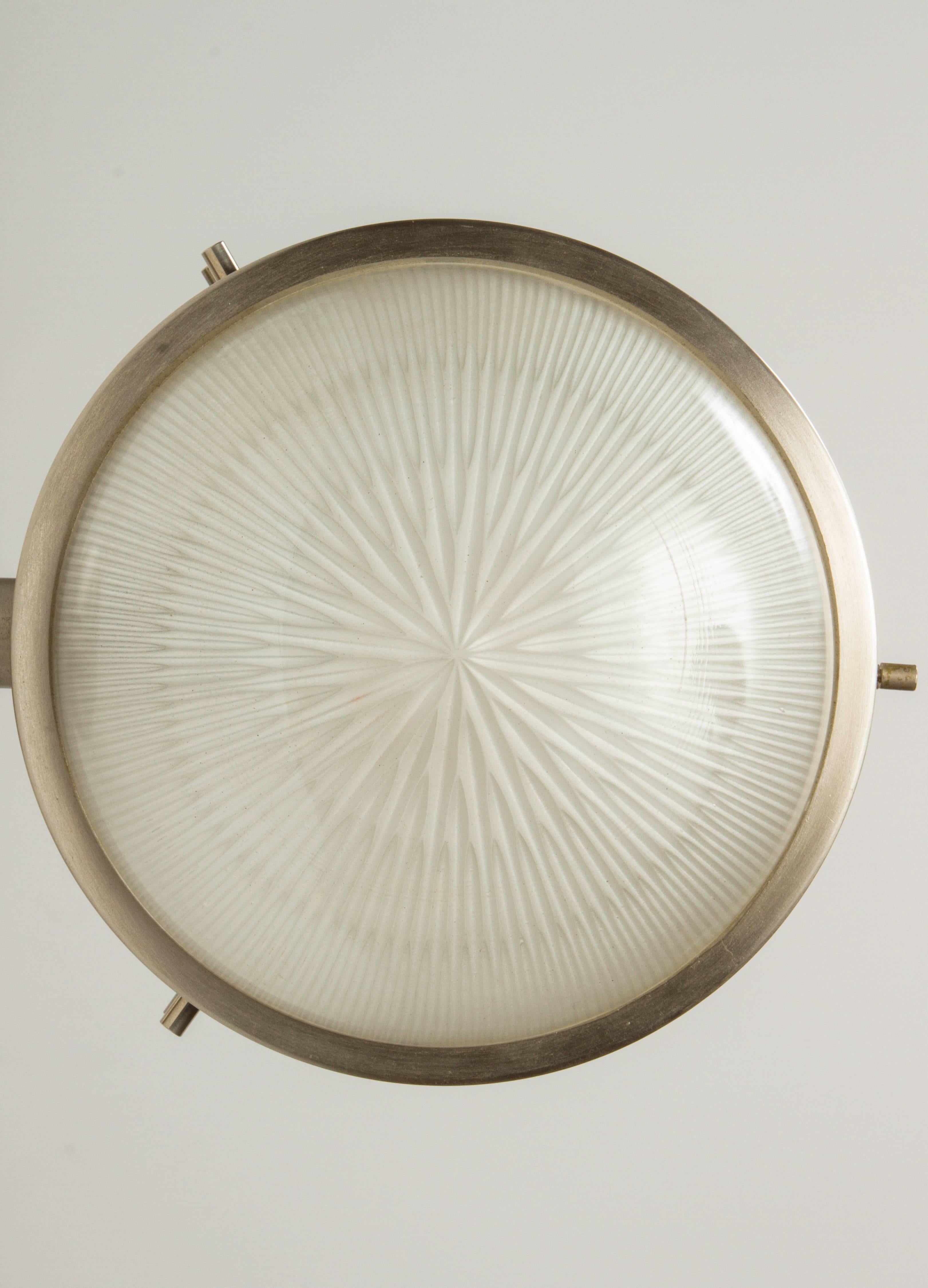 Plated 1960s Sergio Mazza 'Gamma' Sconce for Artemide For Sale