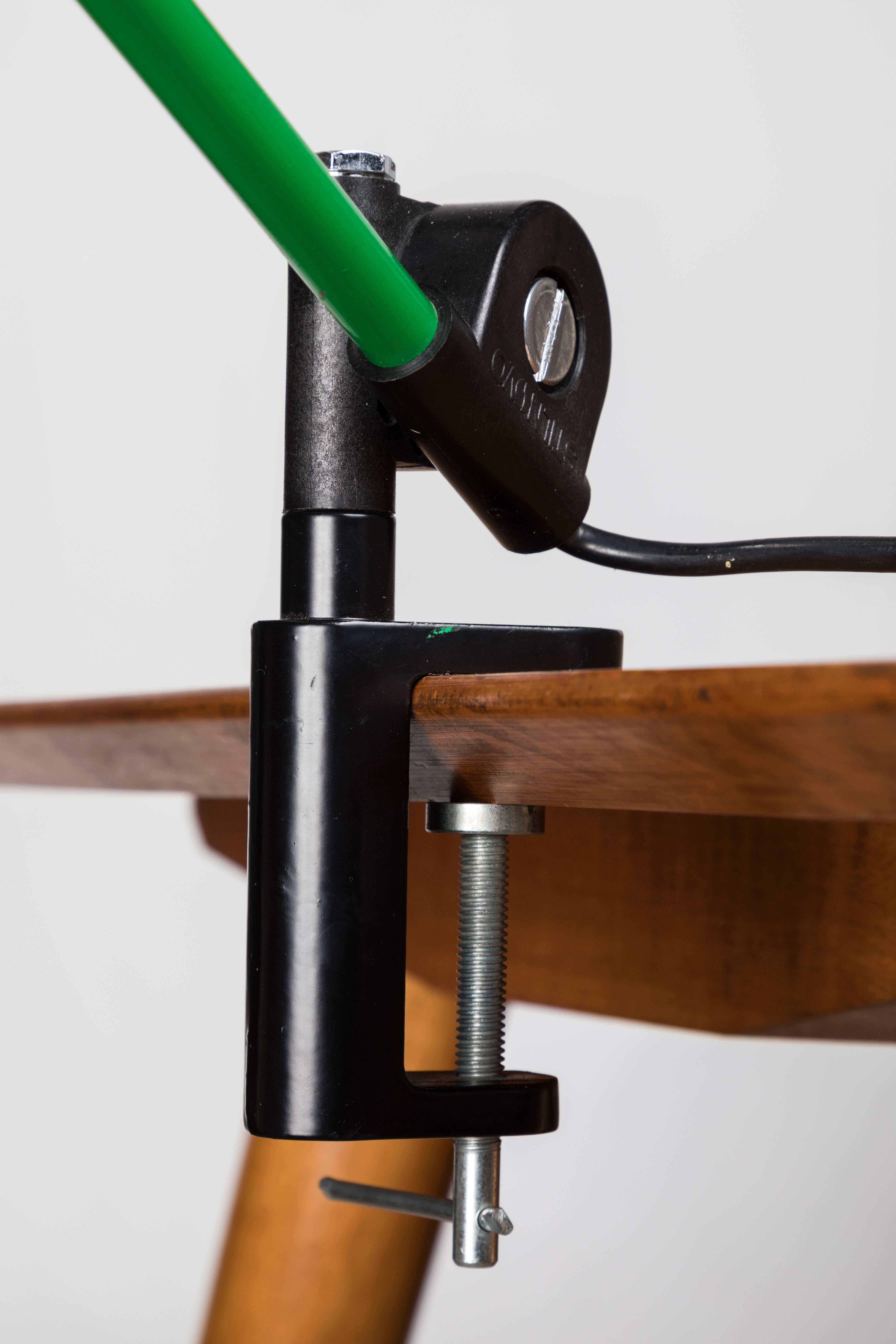 Metal Joe Colombo 'Topo' Green Task Lamp for Stilnovo, circa 1970