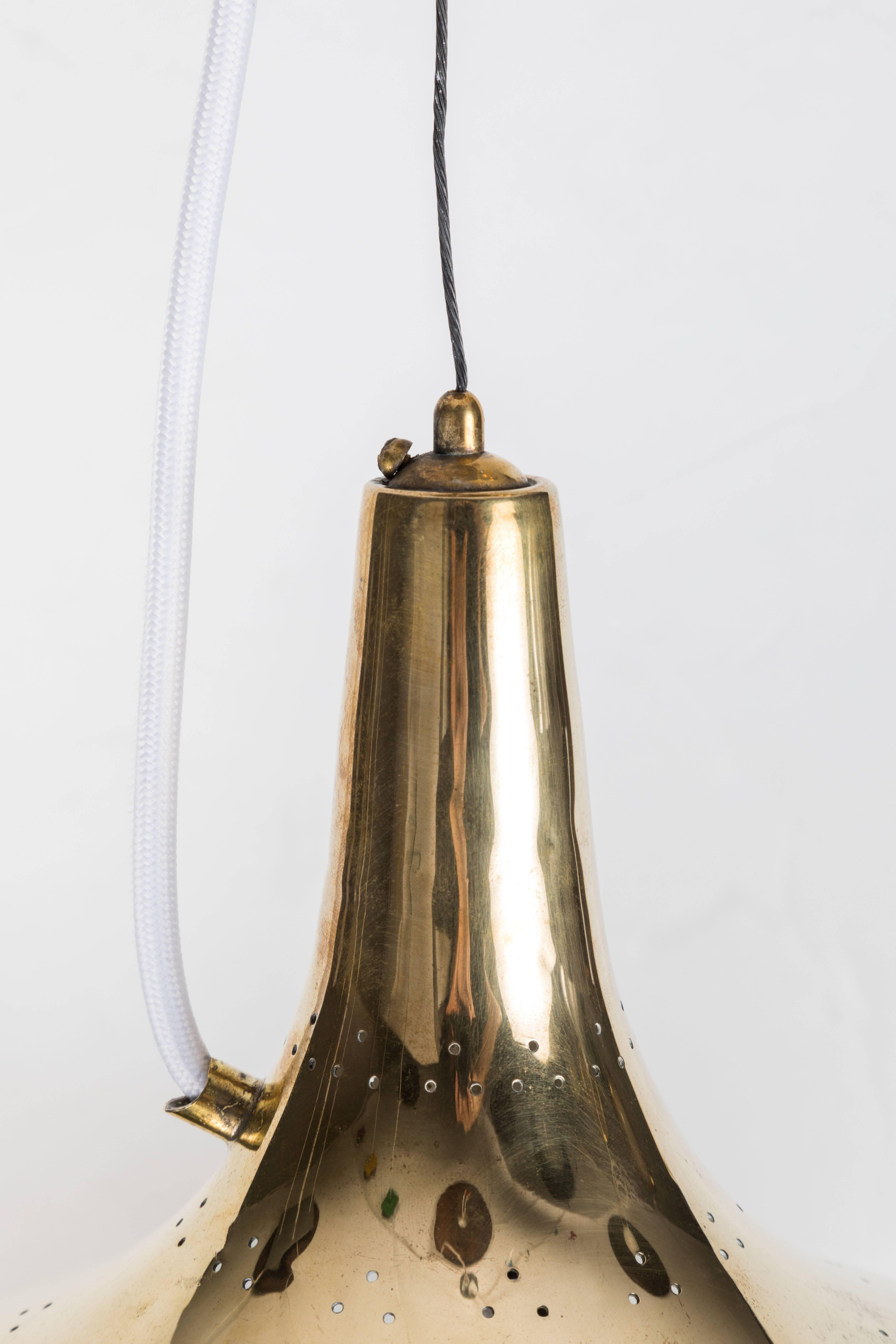 Paavo Tynell Brass Counterweight Chandelier for Taito Oy 3