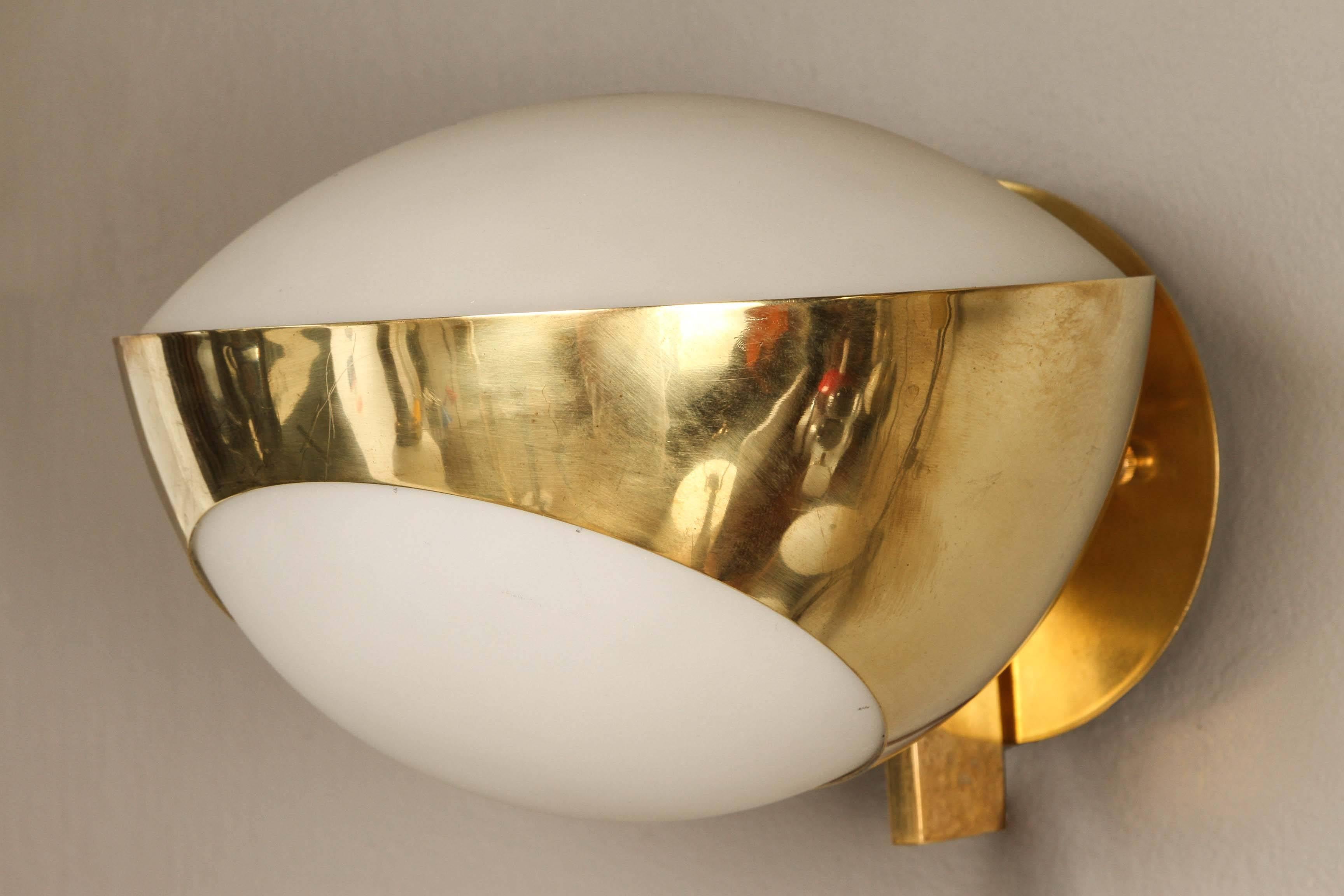 1960s Max Ingrand '1963' Sconces for Fontana Arte In Good Condition In Glendale, CA